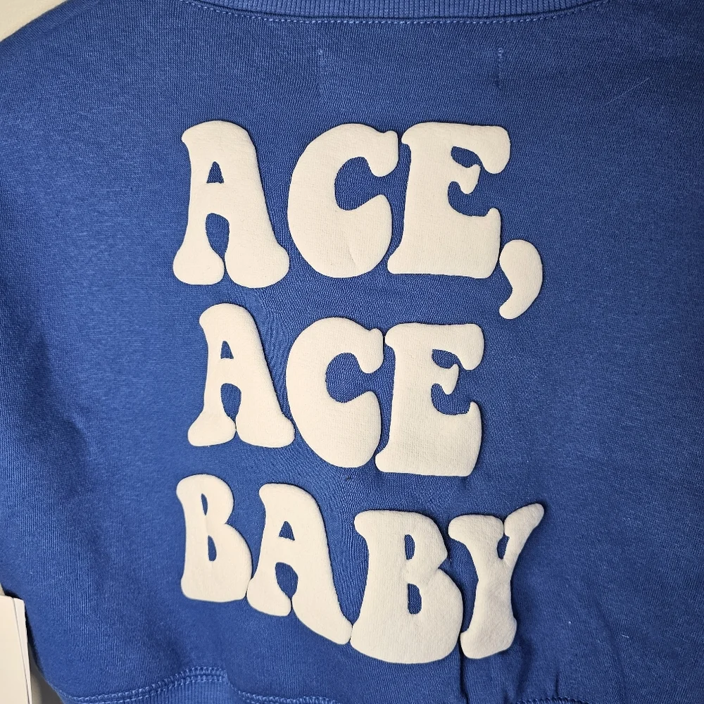 NWT Vintage Havana Girls Ace Ace Baby Cropped V-Neck Sweatshirt Size 7/8